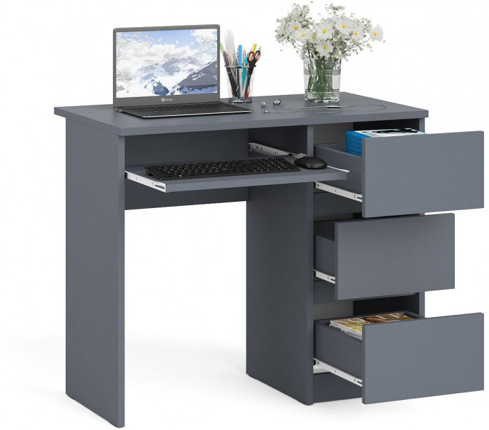 Мори компьютерный стол МС-6 правый, графит
