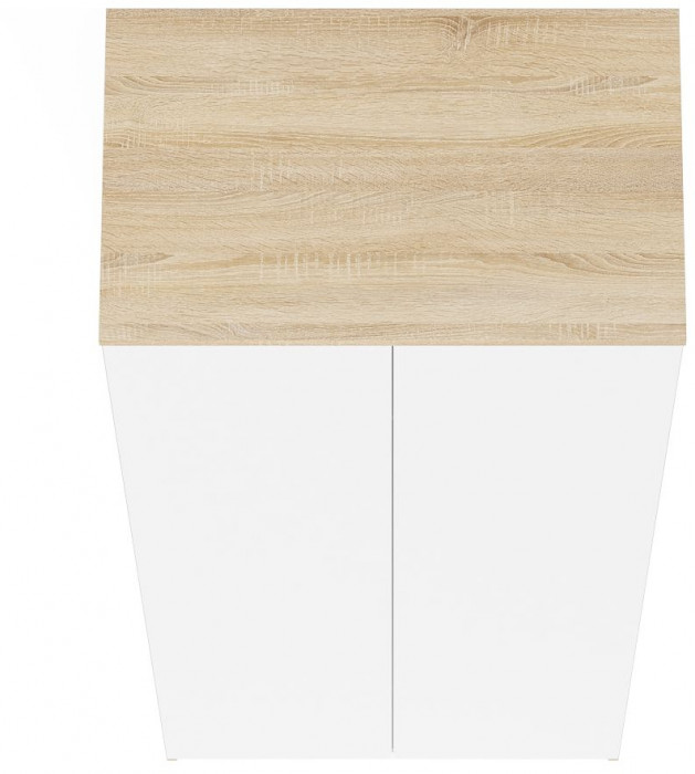 Мори Шкаф МШ800.1, цвет дуб сонома/белый, ШхГхВ 80,4х50,4х209,6 см.