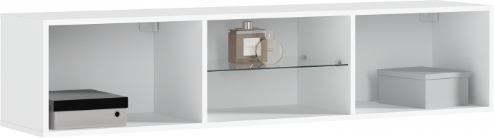 Норд Тумба ТВ подвесная (Белый глянец, Белый)