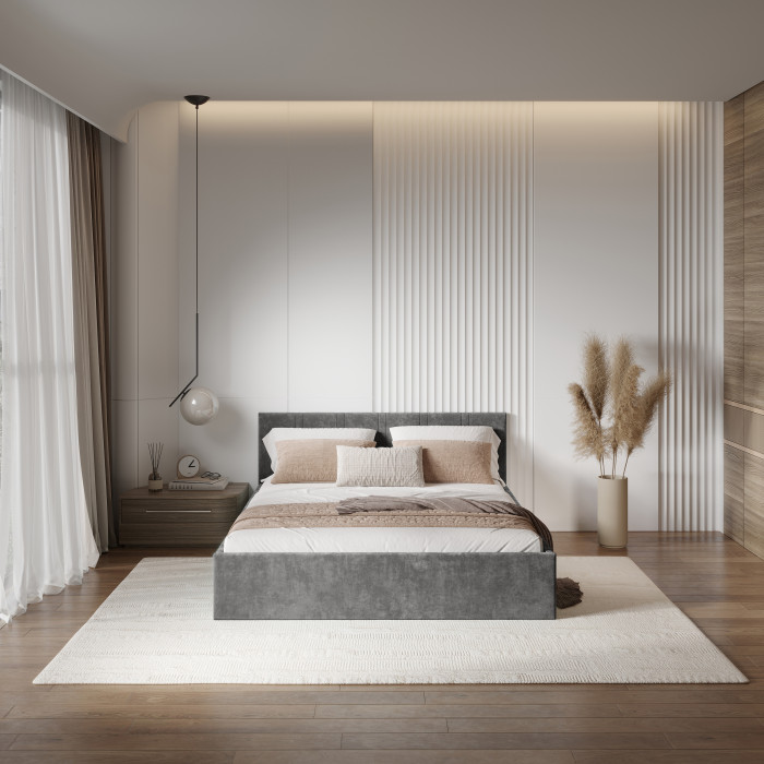 Кровать с подъемным механизмом Ника КР-13 140х200, Грифельный