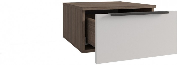 МС Роза Тумба прикроватная (Ройс)+ ручка скоба (Орех Франклин карамель/бежевыйскин)