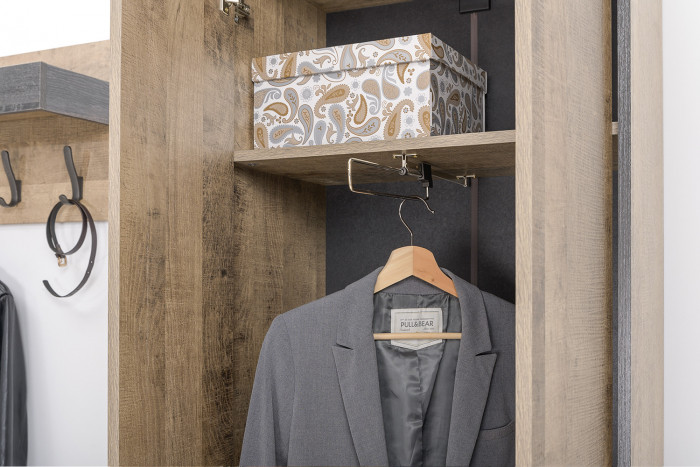 Трувор 13.328.02 Шкаф для одежды, дуб гранж песочный/интра