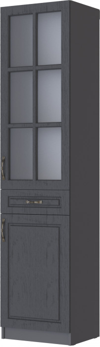 Пенал-витрина Апполия, Графит серый/Лунный кратер