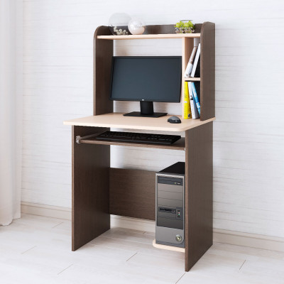 Стол компьютерный Грета-1 (700*1300*600) венге/дуб молочный