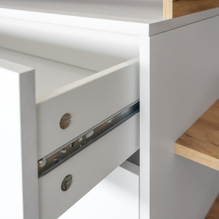 Бэль 10.92 Тумба, дуб крафт золотой/белый премиум