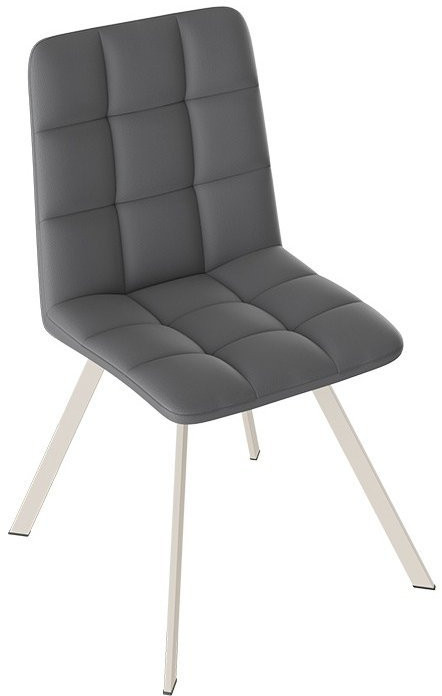 Бруно Стул (паук Т2) (Белый муар/Кожзам Бежевый)