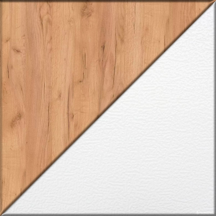 Лидер-8 Стол + Полка + Тумба МД 3.15 + Пенал, цвет белый шагрень/крафт золото, ШхГхВ 370х50/30х75/190 или 230х50/120х75/190  см., НЕ универс. сб.