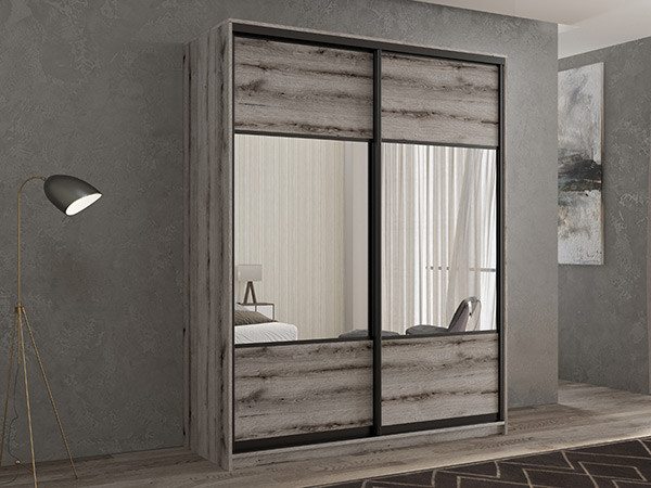 Шкаф-купе Кааппи 6 Эвок Окаменелый 170х60х230 см