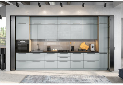 Кухня модульная Этна. Комплект 4.2 м, софт грей