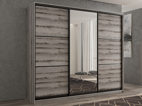 Шкаф-купе Кааппи 2 Эвок Окаменелый 180х45х230 см