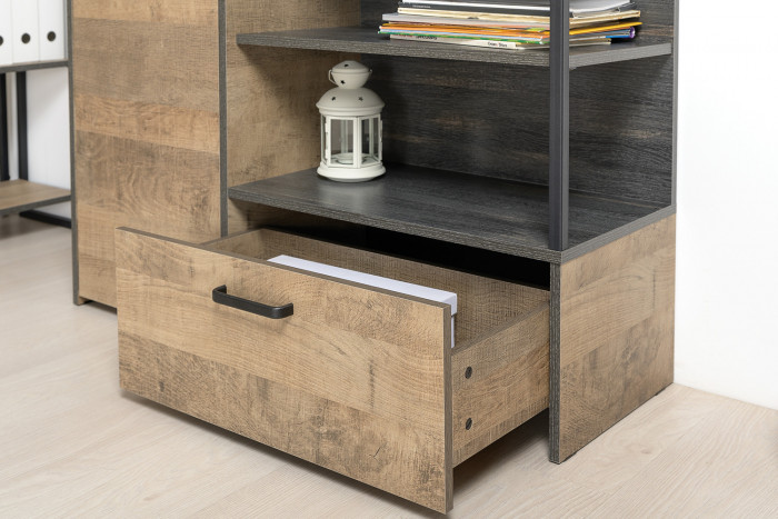 Трувор 13.70 Тумба под ТВ + 13.307.01 Комод, дуб гранж песочный/интра