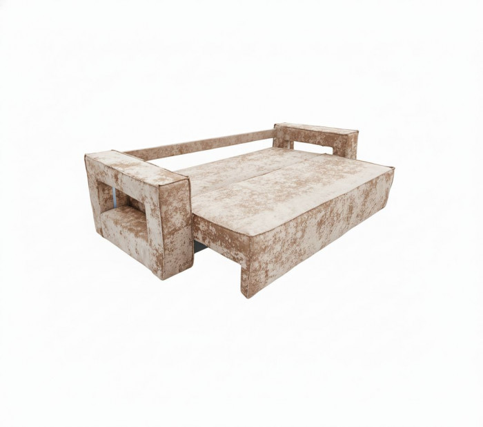 Диван-кровать Лофт Люкс Плюш с подсветкой, еврокнижка, пружинный блок, 140х195, бежевый