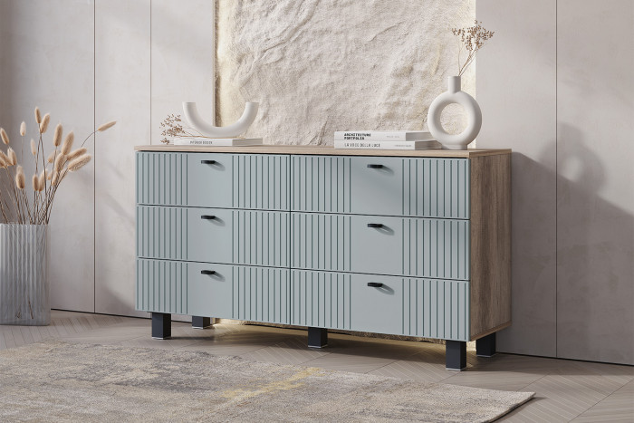 Комод "Олива" КМ-04 Дуб каньон/MF11 Шарли бриз