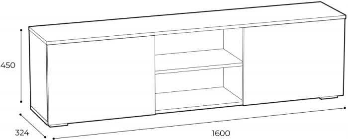 Тумба под ТВ Вирола ТБ01-1600