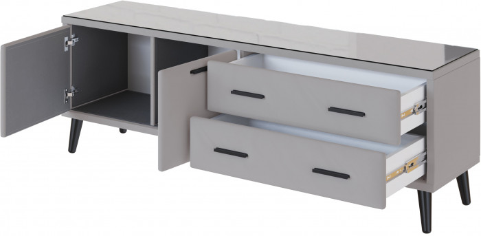 Тумба ТВ интерьерная Виго 1,6 светло-серый