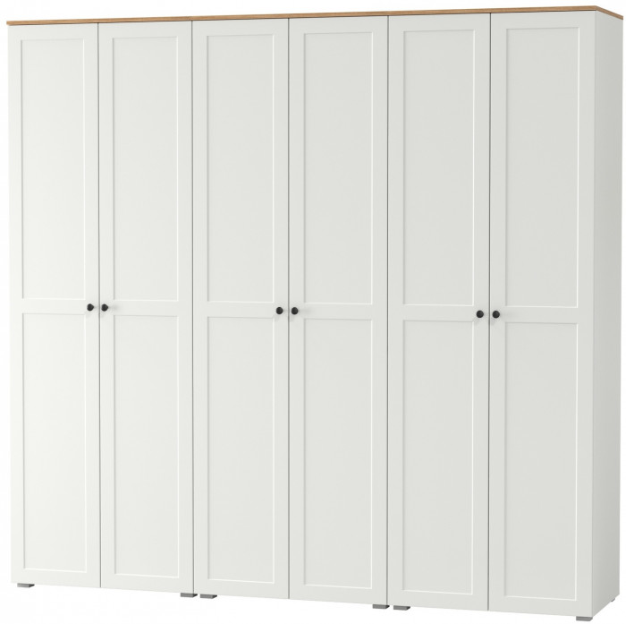 Остин 13.224 Шкаф 3 шт., белый шагрень/дуб крафт золотой