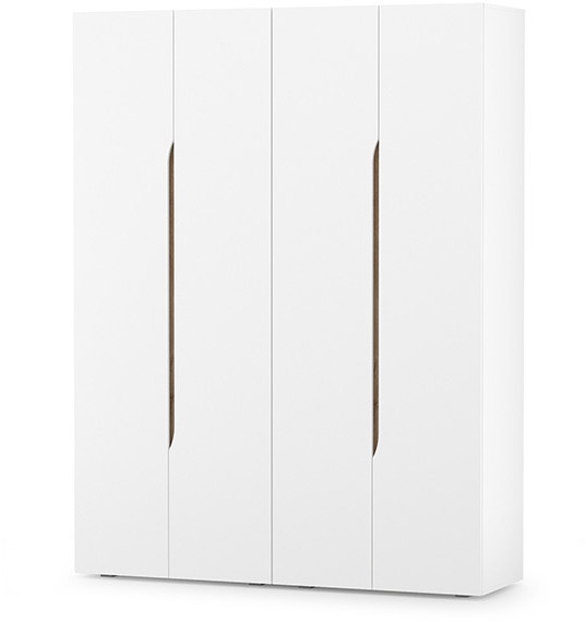 Муссон 13.198 Шкаф двухстворчатый + 13.198 Шкаф двухстворчатый, белый/дуб эндгрейн элегантный