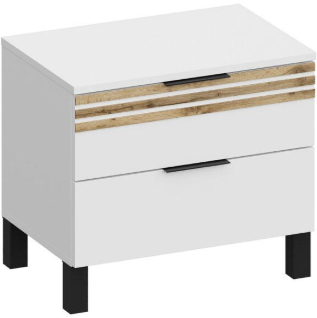 Модульная спальня Нао, набор №1, Дуб вотан/Белый (Профиль МДФ Дуб вотан)