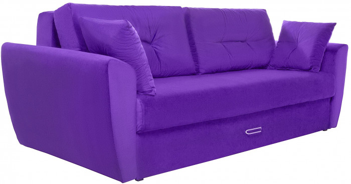 Диван-кровать Амстердам Люкс, 160х195, еврокнижка, пружинный блок, велюр, фиолетовый