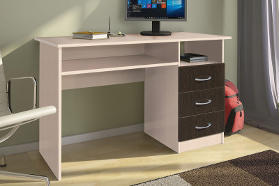 Стол письменный Бриз ЛДСП, Дуб Белфорт/Венге Linum