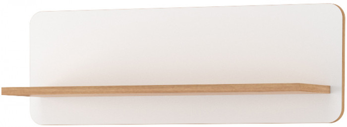 Вуди 15.46 Полка, белый премиум/дуб крафт золотой