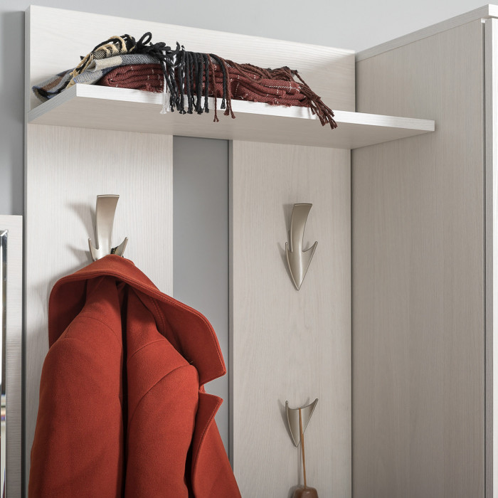 КР100 Ника прихожая № 01, цвет ясень анкор светлый, ШхГхВ 107,6х38,1х207,9 см., универсальная сборка