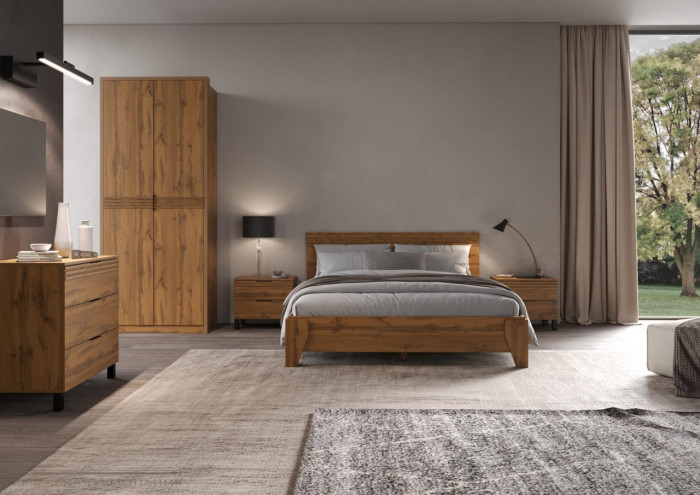 Модульная спальня Нао, набор №1, Дуб вотан (Профиль МДФ Дуб вотан)