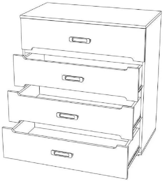 Ким Комод (Сонома / Белый глянец)