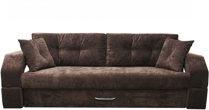Диван-кровать Манчестер, еврокнижка, велюр, 160х195, коричневый