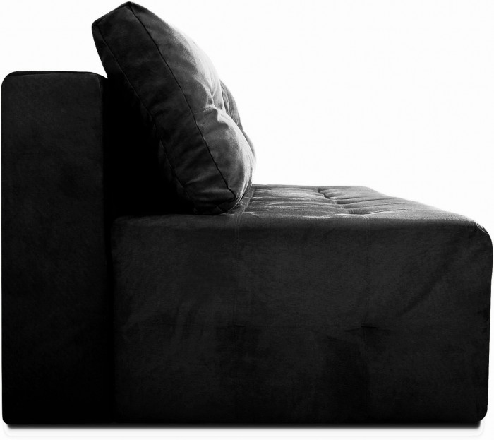 Диван-еврокнижка прямой Босс мини 150, велюр черный