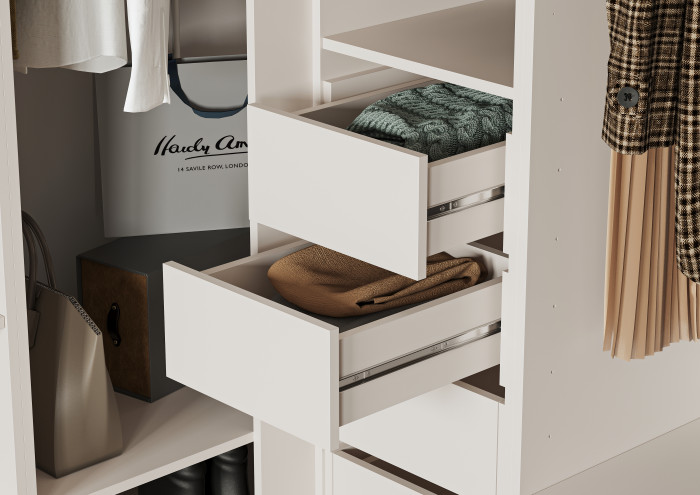 Гардеробная Ларго Вариант №3, Кашемир (с фасадами)