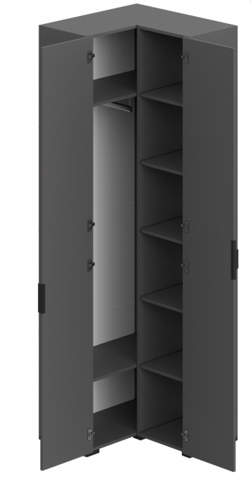 Ома Шкаф угловой ШК-3643, Графит