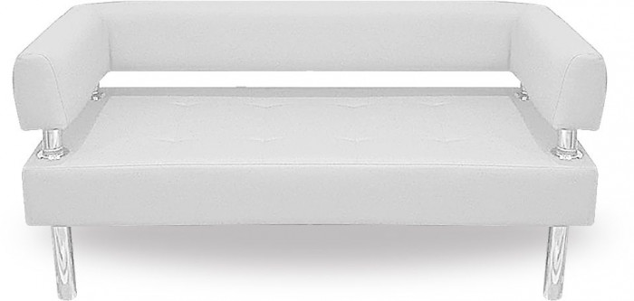 Диван Бизнес 120, экокожа, белый