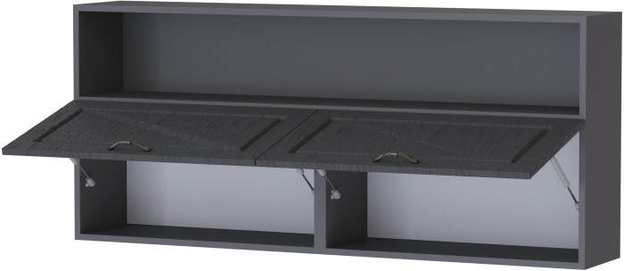 Шкаф навесной Апполия, Графит серый/Лунный кратер