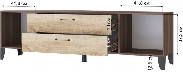 Тумба ТВ Парус-13 ясень шимо/дуб сонома