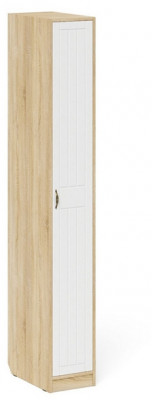 Прихожая П-6-500 Пенал, дуб сонома/фасады МДФ белое дерево фрезеровка прованс