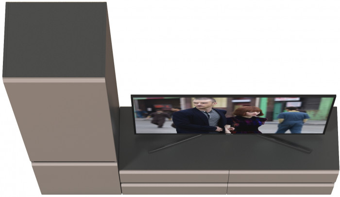 Сидней Комплектация № 005, корпус: антрацит/фасады: МДФ веллюто капучино