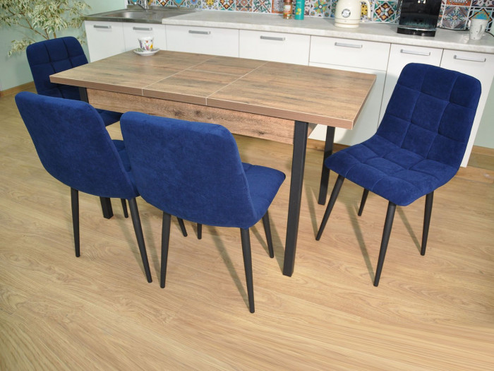 Обеденная группа Колорадо / Стул Х 4 шт. / Веллингтон/черный / бид 36