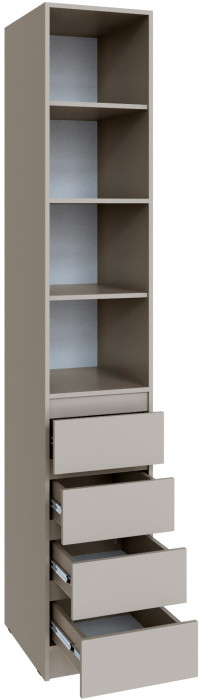 Шкаф Мадрид (0,4) с 4 ящ. без ручек, Кашемир