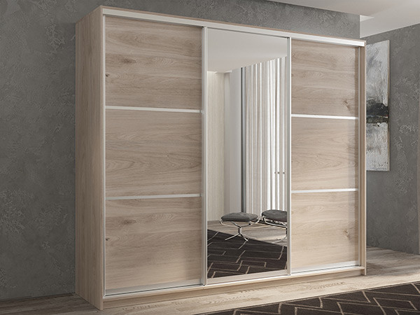 Шкаф-купе Кааппи 2 Кастелло Серый 210х45х230 см