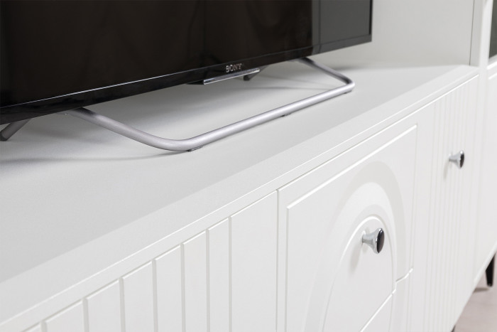 Валенсия Спальня № 40, цвет ЛДСП белый шагрень/МДФ белый шагрень/ткань велутто 19, ортопед есть, сп. м. 1600х2000 мм., б/м