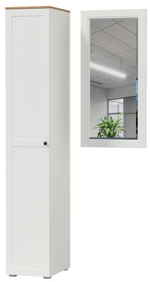 Остин Прихожая 12, белый шагрень/дуб крафт золотой