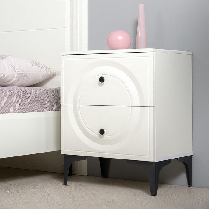 Валенсия Спальня № 33, ЛДСП белый шагрень/МДФ белый шагрень