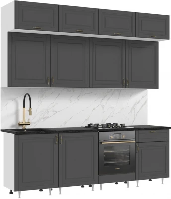 Кухня Престиж 2,4м Графит софт