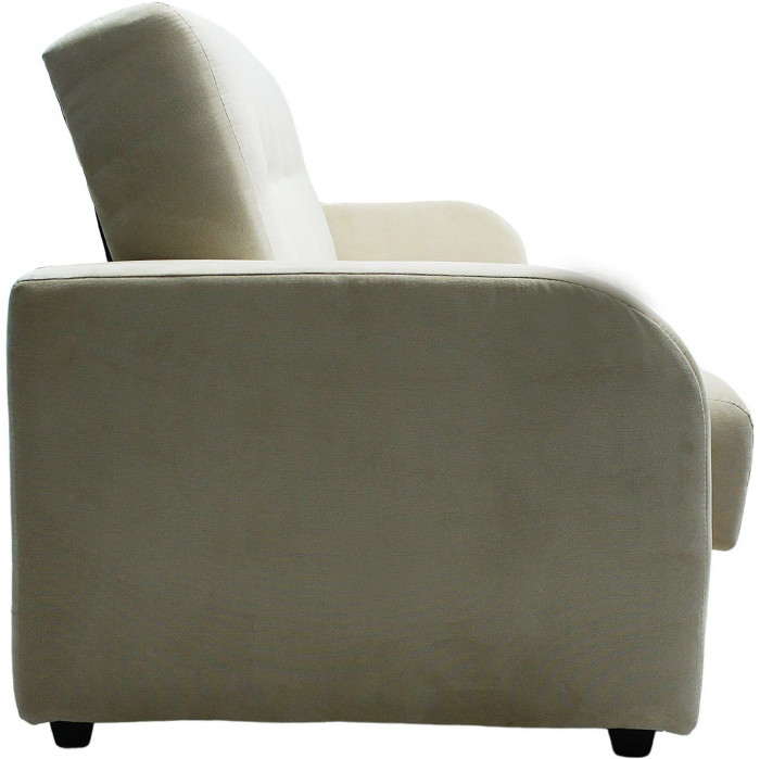 Раскладной диван-кровать, прямой, книжка, цвет бежевый, велюр, Лондон Люкс 120