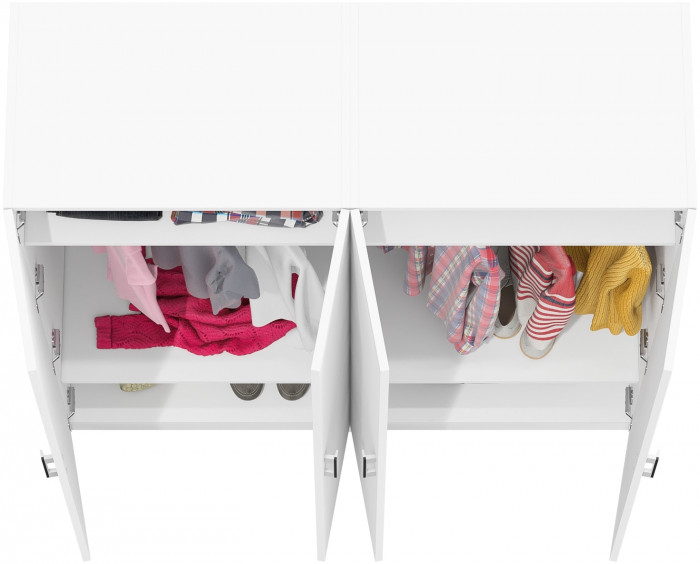 Два Шкафа С-МД-СК9Ш к компьютерному столу С-МД-СК9, белый шагрень