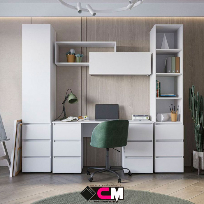 Хелен ПН 03 Пенал закрытый (0,400х2,100х0,460) белый/белый