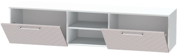 Тумба для ТВ-техники подвесная "Иннэс-7", Белый/Грэй софт