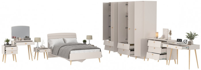 Афина Спальня 41-1200, кашемир серый