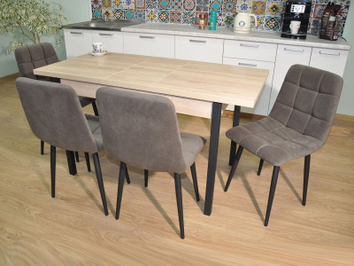 Обеденная группа Колорадо / Стул Х 4 шт. / Дуб Сонома/черный / бид 08